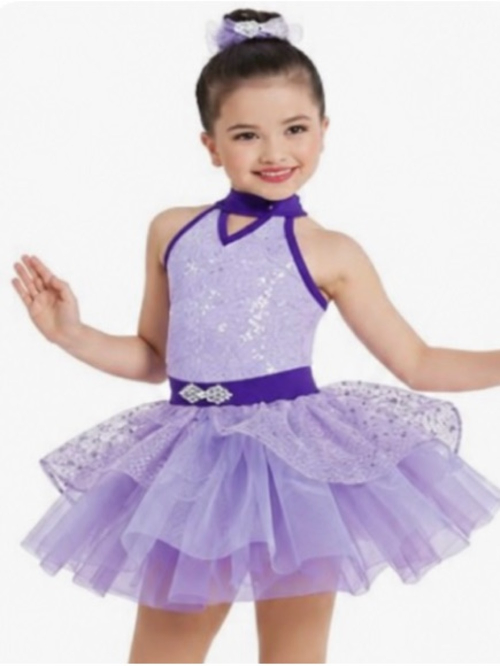 Weissman MC Purple Lavender Sequin Tutu Dance Costume - Kids